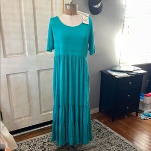 Mama Lulu Maxi Tiered Ruffled Multicolored Sundress